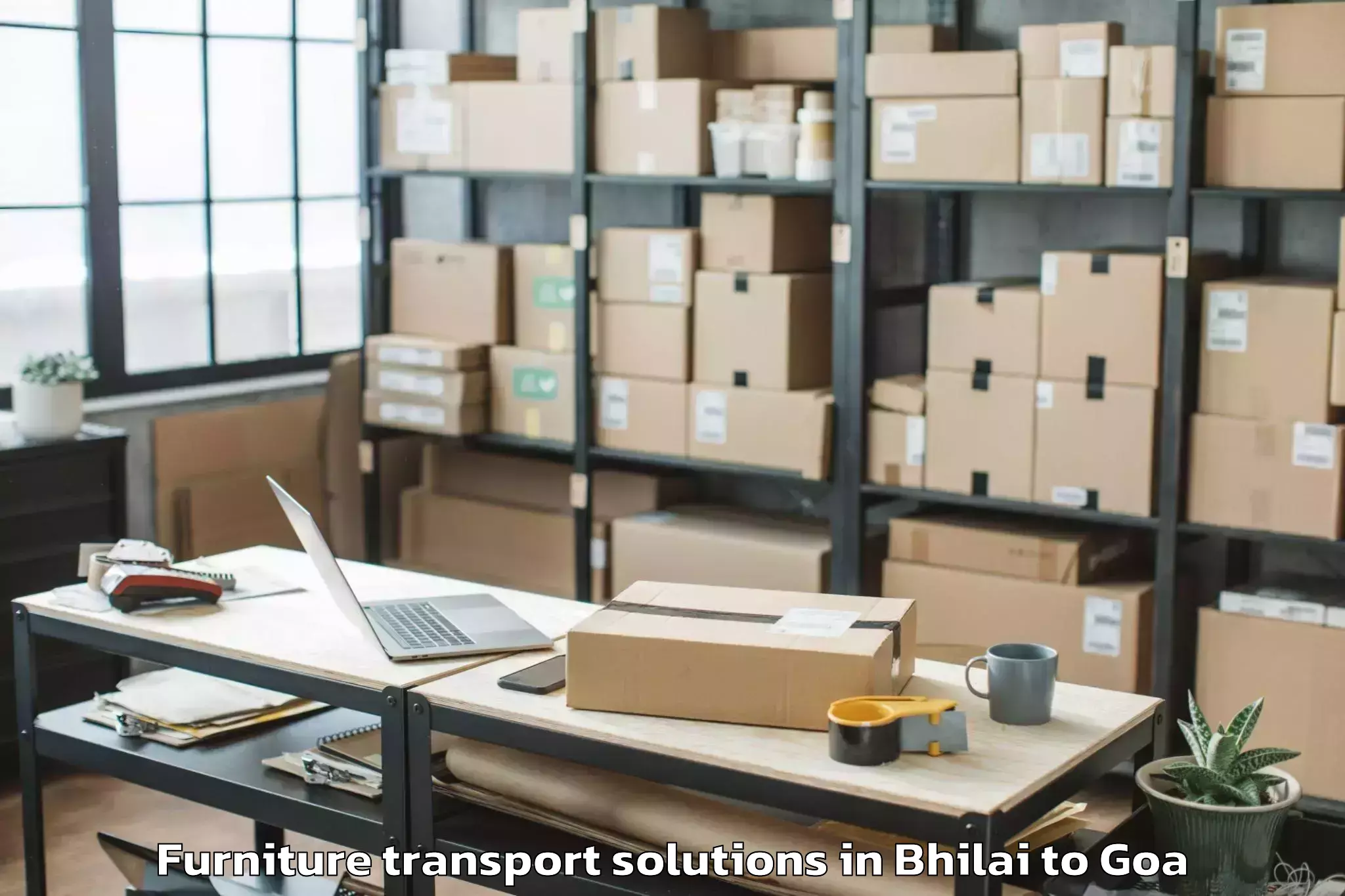 Book Bhilai to Serula Furniture Transport Solutions